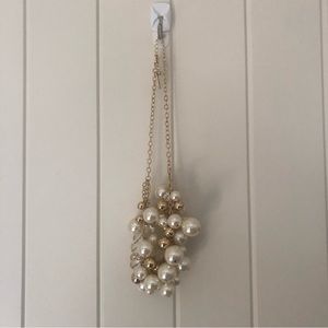 Gold and White Pearl Necklace